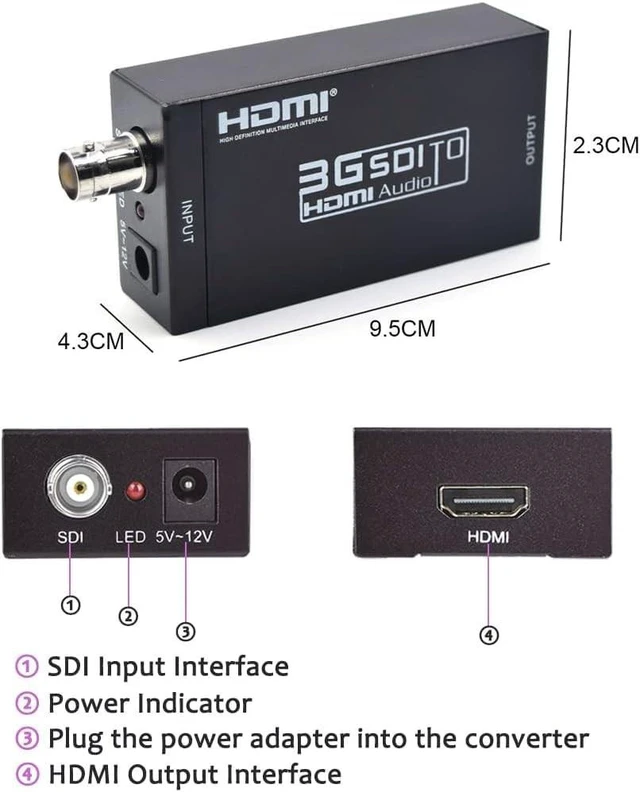 Alt view image 9 of 10 - HDMI Converter Adapter - Mini 3G SDI to HDMI for SD/HD/3G-SDI Signals