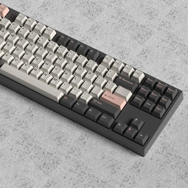 Alt view image 9 of 10 - iRoboosta Double Shot Keycaps, Minimalist Retro Cherry Profile 157 Key Custom Keycap Set Fit for 61/64/87/104/108 Cherry Mx Switches ANSI/ISO Mechanical Keyboard (Retro Olive)