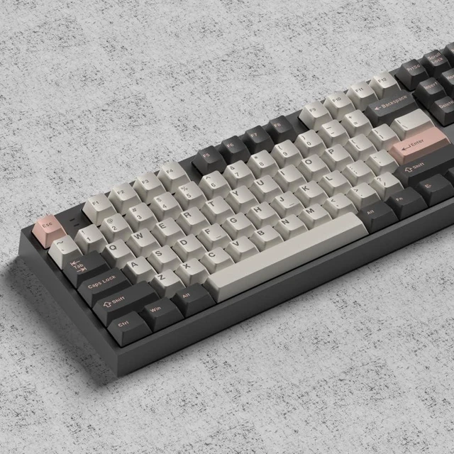 Alt view image 8 of 10 - iRoboosta Double Shot Keycaps, Minimalist Retro Cherry Profile 157 Key Custom Keycap Set Fit for 61/64/87/104/108 Cherry Mx Switches ANSI/ISO Mechanical Keyboard (Retro Olive)