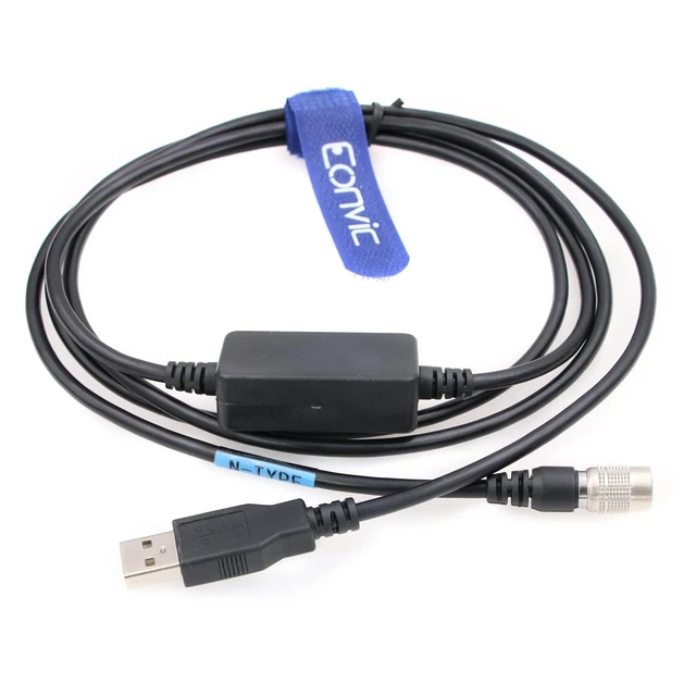 Alt view image 6 of 10 - Eonvic USB for 6pin Data Cable for Nikon Total Stations DTM-322/352/452C/532 NPL-332,Win7/8/9 (for Windows 11)