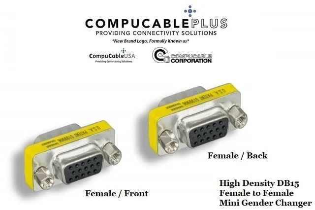 Alt view image 8 of 10 - CompuCablePlusUSA D-Sub Serial Mini Gender Changer Coupler Adapter (Mini Gender Changer, 6 PCS/Pack) (Female to Female, High Density DB15)