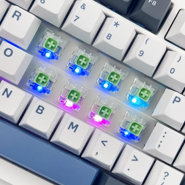 Alt view image 10 of 10 - Kailh Box Jade Clicky Keyboard Switch,3-pin 50gf Pre-Lubed Dustproof Waterproof RGB SMD Key Switches for Mechanical Gaming Keyboard(Box Jade,90pcs)
