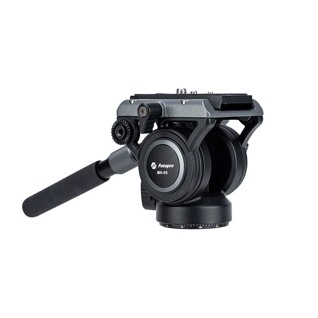 Alt view image 6 of 10 - Fotopro Video Fluid Head, Drag Pan Panoramic Tripod Head with Quick Release Plate Max Load 13.23lb for DSLR Cameras Camcorders. MH-6S
