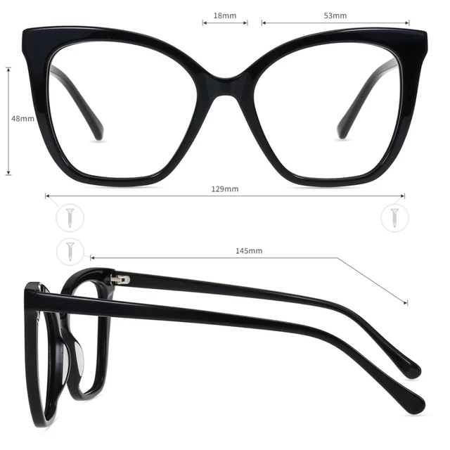 Alt view image 9 of 10 - Firmoo Butterfly-shaped Blue Light Blocking Glasses for Women, Oversized Stylish Computer Glasses Lightweight Eyewear