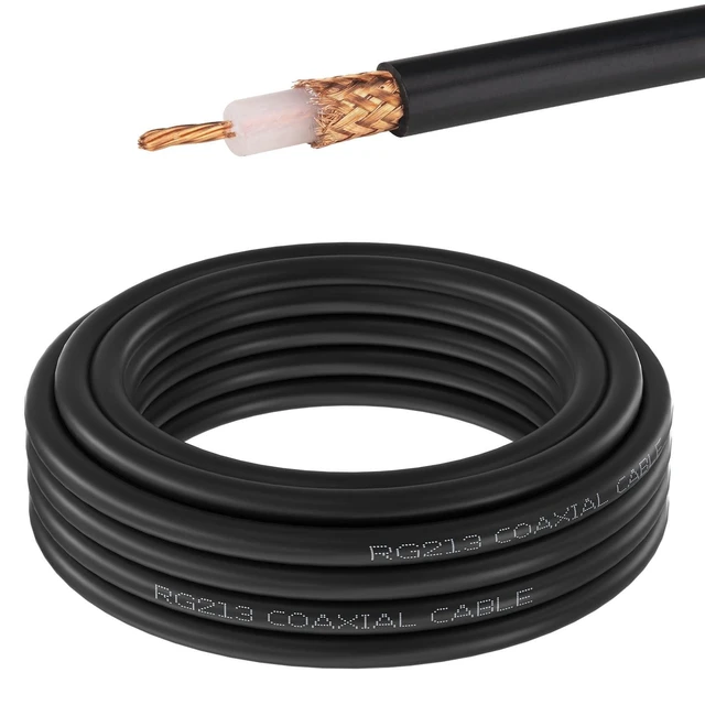 Alt view image 6 of 10 - YOTENKO RG213 Coaxial Cable Bulk - 15FT, 50 Ohm Low Loss RG-213 Coax, Bare Copper Stranded Center Conductor & Braid, Pro-Grade Wire for Ham Radio, CB, Antenna Extension, DIY Connector Installation