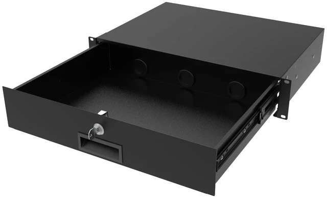 Alt view image 6 of 10 - QiaoYoubang 2U Server Cabinet Case 19 Inch Rack Mount Lockable Drawer with Key, 12.6 Inch Depth (2U)