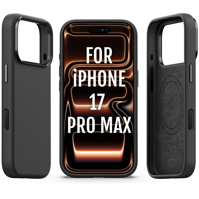 Alt view image 6 of 10 - Roxx Next Era Case ^^ with Camera Button ^^ Unique Worldwide ^^ for iPhone 17 Pro Max ^^ MagSafe Compatible ^^ Hardcase ^^ Inner Microfiber Lining ^^ Screen & Camera Protection Black