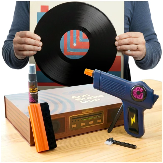 Alt view image 6 of 10 - Anti Static Gun For Vinyl Records ^^ Vinyl Record Cleaner Kit Includes Zero Static Remover Gun With Stylus Cleaner, Record Cleaning Brush, and Album Cleaning Solution - With Vintage Turntable Packagin