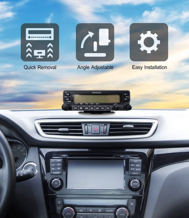 Alt view image 7 of 10 - QuickRelease Remote Mount Kit for Kenwood TMV71 (E/A) ^^ Detachable Front Panel with 3.5m Cable ^^ Secure Mobile Installation