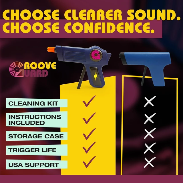 Alt view image 10 of 10 - Anti Static Gun For Vinyl Records ^^ Vinyl Record Cleaner Kit Includes Zero Static Remover Gun With Stylus Cleaner, Record Cleaning Brush, and Album Cleaning Solution - With Vintage Turntable Packagin