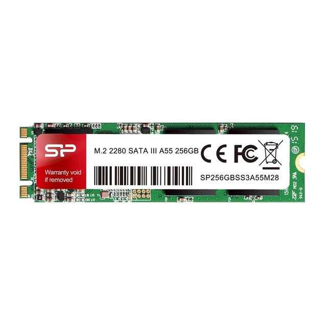 Alt view image 6 of 10 - Silicon Power 256GB A55 M.2 SSD (SLC Cache For Speed Boost) SATA III Internal Solid State Drive 2280 (SU256GBSS3A55M28AB)