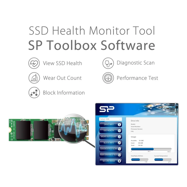 Alt view image 10 of 10 - Silicon Power 256GB A55 M.2 SSD (SLC Cache For Speed Boost) SATA III Internal Solid State Drive 2280 (SU256GBSS3A55M28AB)
