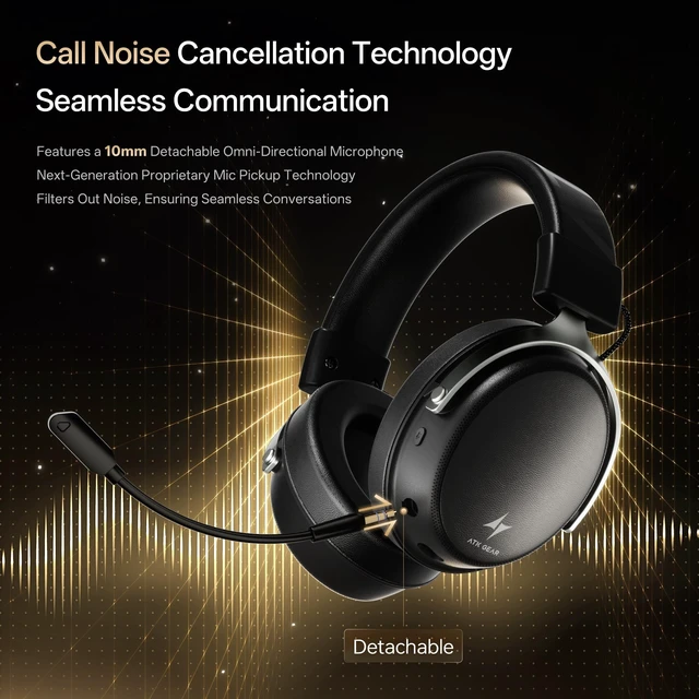 Alt view image 9 of 10 - ATK N9 Gaming Headset for Xbox Series X^^S, PS5, PC & Switch, Stereo Gaming Headphones with Detachable Noise-Canceling Mic,3.5MM Wired/2.4G/Bluetooth (N9 Pro/White)