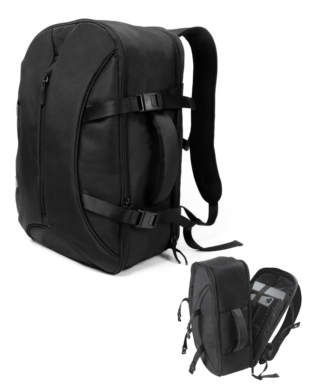 Alt view image 6 of 10 - Moysoon TSA-Friendly Travel Backpack with Laptop Compartment, 30L Carry-On Backpack for Men & Women, 180 Lay-Flat Design, Waterproof & Durable 1000D Oxford, Fits 15.6" Laptop