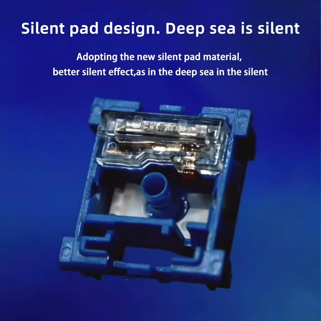 Alt view image 9 of 10 - Zhouwang Kailh Box lslet Pro Silent Switches,Deep Sea Silent Linear 3-Pin 45gf Waterproof Dustproof Mechanical Keyboard Switches(lslet Linear,108Pcs)
