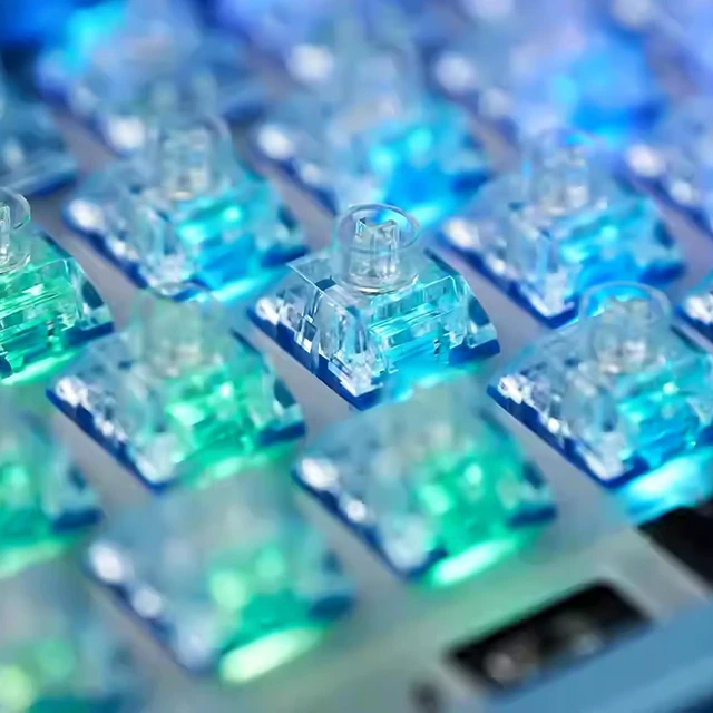 Alt view image 10 of 10 - Zhouwang Kailh Box lslet Pro Silent Switches,Deep Sea Silent Linear 3-Pin 45gf Waterproof Dustproof Mechanical Keyboard Switches(lslet Linear,108Pcs)