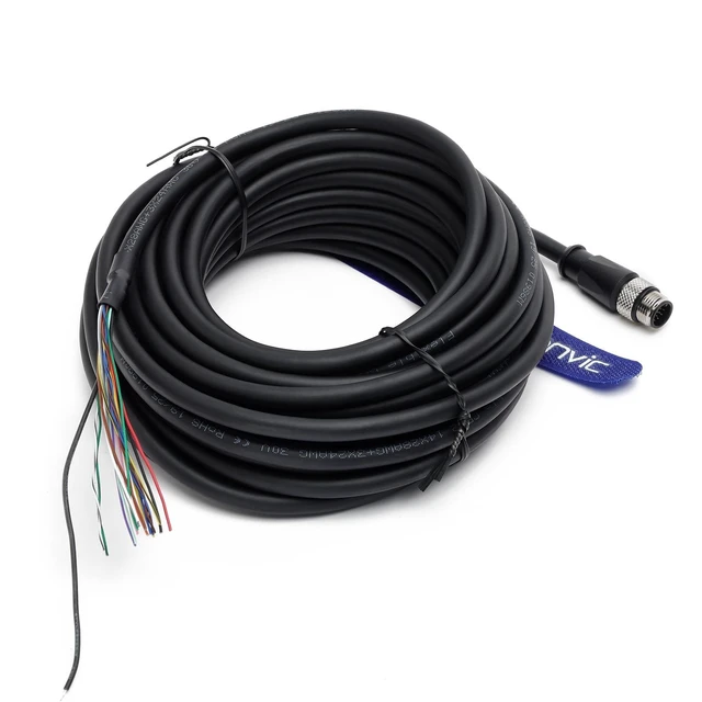 Alt view image 6 of 10 - Eonvic M12 Cable 17 Pin Male A Code Waterproof Sensor Cable Aviation Plug Shielded Injection Moulding Industrial Electrical PVC 10m