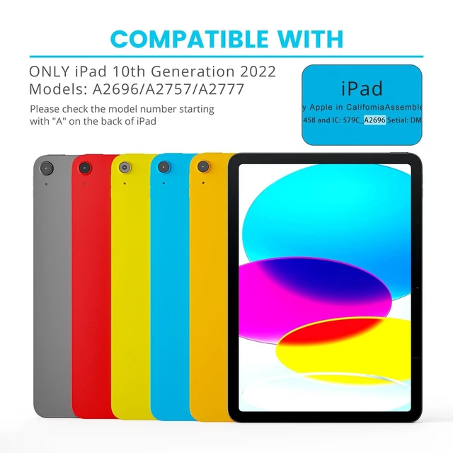 Alt view image 7 of 10 - DVWDVW Keyboard Case for iPad 10th Generation 2022 & 11th (A16, 2025) Magic Keyboard Case Folio with Multi-Touch Trackpad Compatible with iPad 10.9 inch10th / 11th Gen 7 Colors Backlit (White)