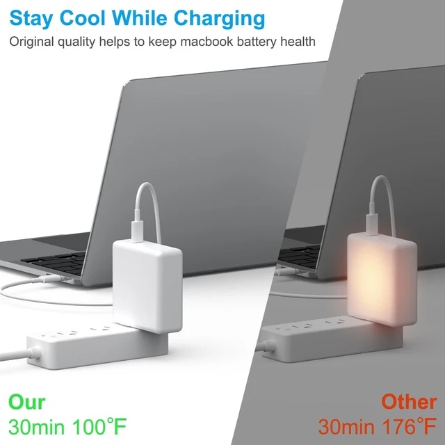 Alt view image 7 of 10 - Mac Book Pro Charger, 118W USB C Charger Fast Charger with USB C to Type C Cables Compatible with MacBook Pro/Air, M1 M2 M3 M4 M5, iPad, Samsung Galax and More
