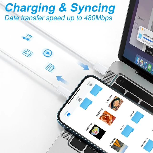 Alt view image 10 of 10 - Mac Book Pro Charger, 118W USB C Charger Fast Charger with USB C to Type C Cables Compatible with MacBook Pro/Air, M1 M2 M3 M4 M5, iPad, Samsung Galax and More