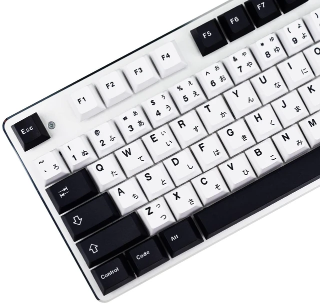 Alt view image 6 of 10 - MOLGRIA Keycaps, 129 Set PBT Cherry Profile Dye Sublimation, Custom Japanese Font Keycaps for Gateron Kailh Cherry MX Switch 104/87/74/61 60 Percent Keyboard (Central White)