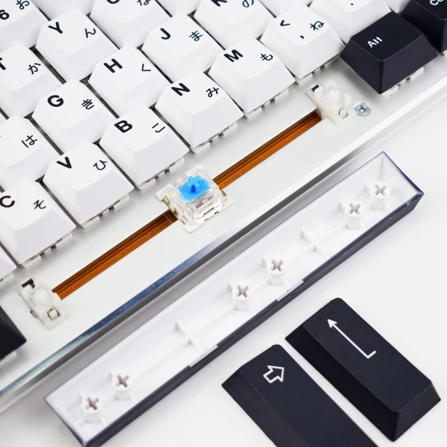 Alt view image 9 of 10 - MOLGRIA Keycaps, 129 Set PBT Cherry Profile Dye Sublimation, Custom Japanese Font Keycaps for Gateron Kailh Cherry MX Switch 104/87/74/61 60 Percent Keyboard (Central White)