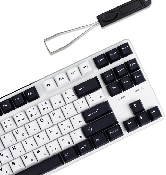 Alt view image 10 of 10 - MOLGRIA Keycaps, 129 Set PBT Cherry Profile Dye Sublimation, Custom Japanese Font Keycaps for Gateron Kailh Cherry MX Switch 104/87/74/61 60 Percent Keyboard (Central White)