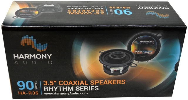 Alt view image 6 of 6 - Harmony Audio HA-R35 Car Stereo Rhythm Series 3.5" Replacement 90W Speakers