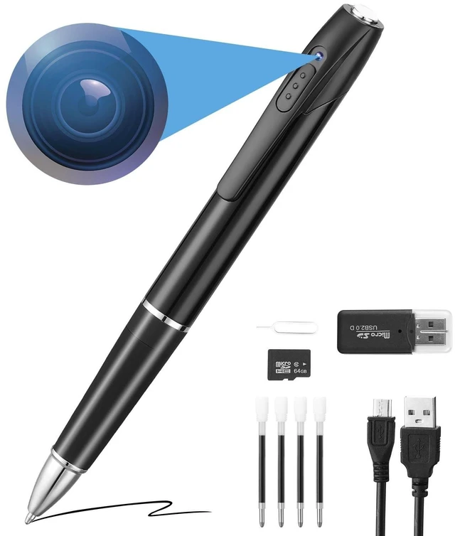 Alt view image 6 of 10 - CBHLPLK 1080P HD Spy Camera, 64GB Mini Body Cam, Hidden Cameras, Mini Camera, Rechargeable Small Pocket Cam, Suitable for Feetings, Classrooms, Business Negotiations