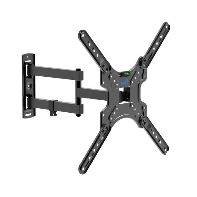 Alt view image 6 of 10 - ELG Full-Motion TV Wall Mount for 2660" TVs, Single-Stud Articulating Bracket, 16.5" Extension, Tilt +5/-10, Swivel 90, VESA 7575400400, 66 lb Capacity, Level & Hardware Kit MT400AR-EX