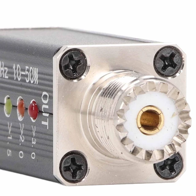Alt view image 8 of 10 - StandingMeter 10-50W with LED Indicator Mini Shortwave SWR Meter for Radio