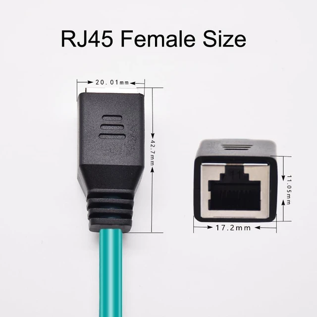 Alt view image 10 of 10 - Eonvic Industrial M12 8Pin Male X Code to RJ45 Female High Flex Cat6 Gigabit Extension Ethernet Cable (Blue, 30CM)