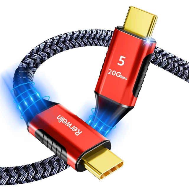 Alt view image 6 of 10 - 20Gbps for Thunderbolt 5 Cable 15FT, USB4 V2 Cable, PD 240W, 5K / 4K@60Hz USB C Display Cable for iPhone 17, Razer Blade, ACASIS SSD, Thunderbolt 4, Mac mini M4