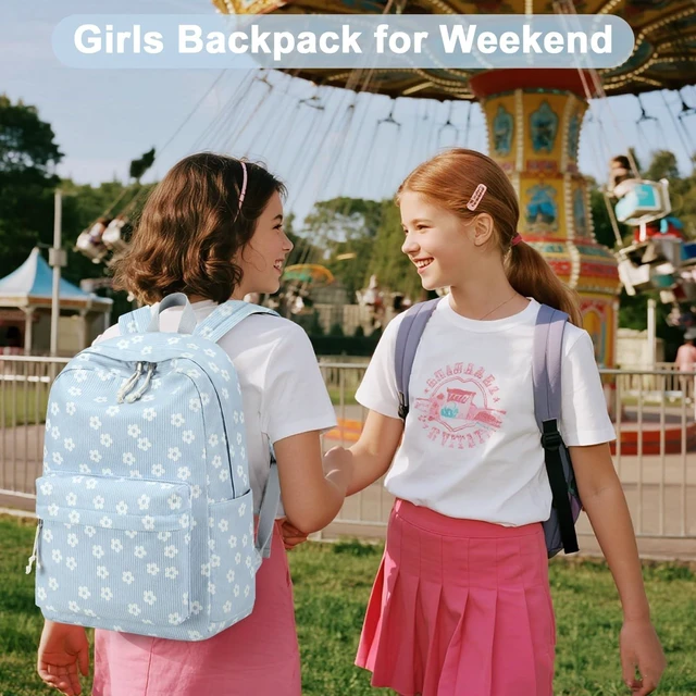 Alt view image 10 of 10 - BTOOP School Backpack for Teens Large Corduroy Bookbag Lightweight 15.6 inch Laptop Bag for Girls Women Casual High School College