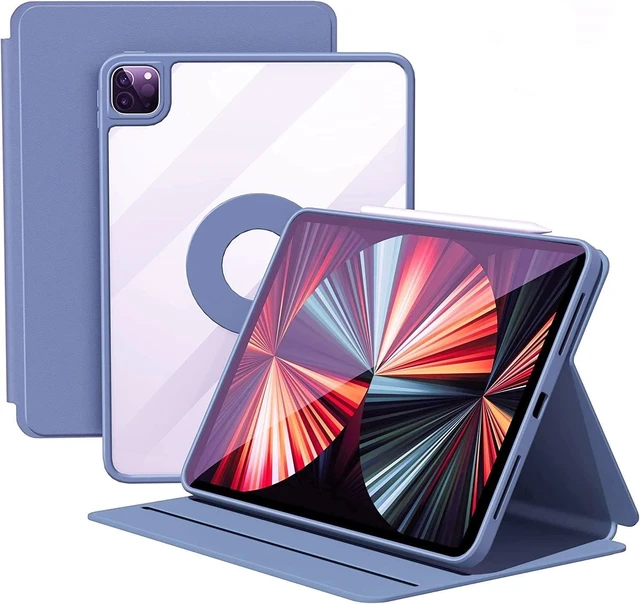 Alt view image 6 of 10 - PboyiqiS Vertical Case for iPad 11th Generation 11-inch (A16) 2025/iPad 10th Generation, Magnetic Case with Pencil Holder, It can Hold Keyboard, 360 Rotatable Detachable Smart Cover (Lavender)