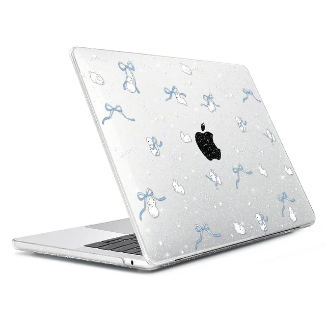 Alt view image 8 of 10 - HOHAIYOO Compatible with MacBook Air 15 inch Case 2025 2024 2023 Release M4 A3241 M3 A3114 M2 A2941 with Liquid Retina Display, Hard Shell Case&Keyboard Cover&Webcam Cover&Screen Protector, Bunny-B
