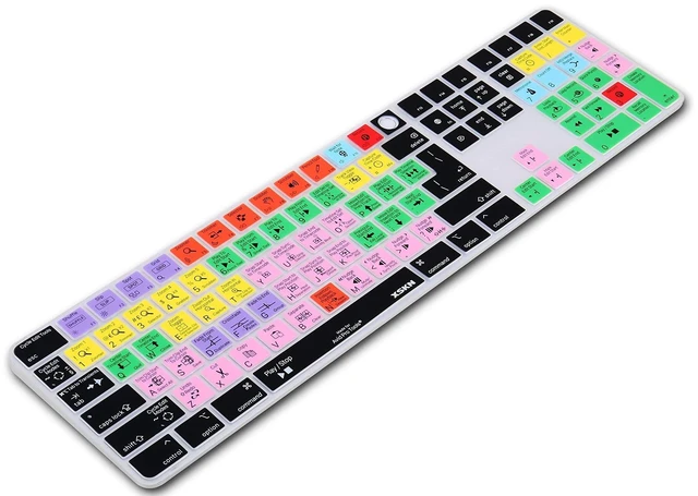 Alt view image 7 of 10 - XSKN AVID Pro Tools EU US Common Version Silicone Keyboard Cover Skin for 2020-2023 Apple Magic Keyboard with Touch ID and Numeric Keypad A2520 (Left 3 Keys Not Suite for 2024 New One Model)