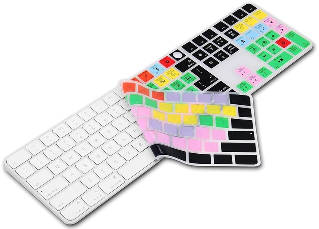 Alt view image 8 of 10 - XSKN AVID Pro Tools EU US Common Version Silicone Keyboard Cover Skin for 2020-2023 Apple Magic Keyboard with Touch ID and Numeric Keypad A2520 (Left 3 Keys Not Suite for 2024 New One Model)