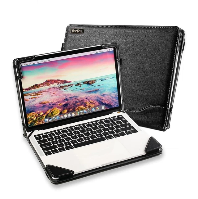 Alt view image 6 of 10 - Berfea Protective Case Cover Compatible with HP EliteBook 660/665 G11 16, EliteBook 860/865 G9 G10 G11 16 inch Notebook Sleeve PU Leather Stand Hard Protective