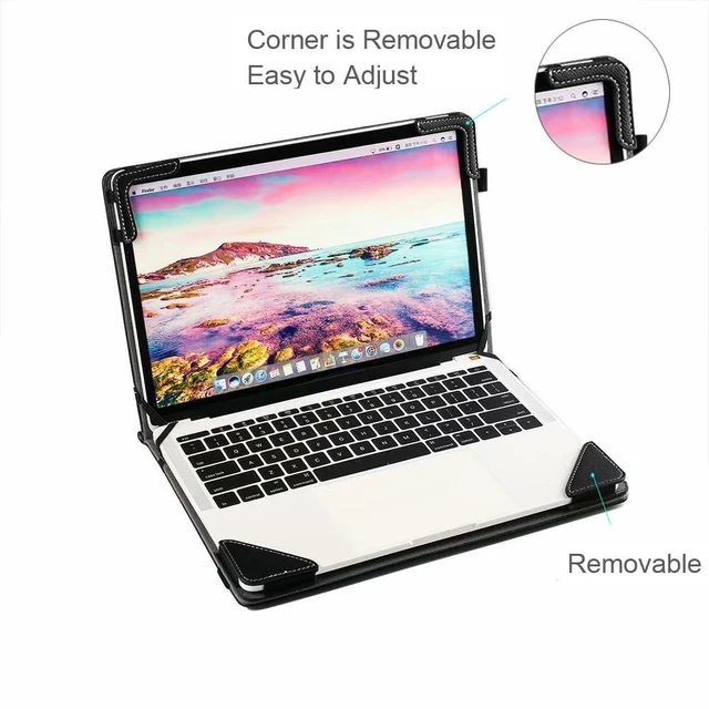 Alt view image 7 of 10 - Berfea Protective Case Cover Compatible with HP EliteBook 660/665 G11 16, EliteBook 860/865 G9 G10 G11 16 inch Notebook Sleeve PU Leather Stand Hard Protective