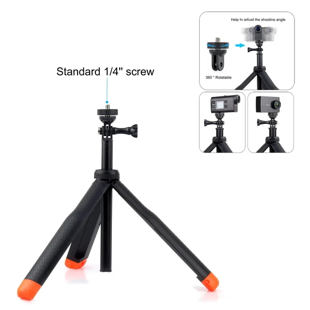 Alt view image 9 of 10 - GEPULY Floating Selfie Stick Underwater Hand Grip for GoPro Hero 13, 12, 11, 10, 9, 8, Insta360 Ace Pro 2, DJI OSMO Action 6 5 Pro 4 3 and Most Action Cameras Waterproof Tripod Extendable Monopod