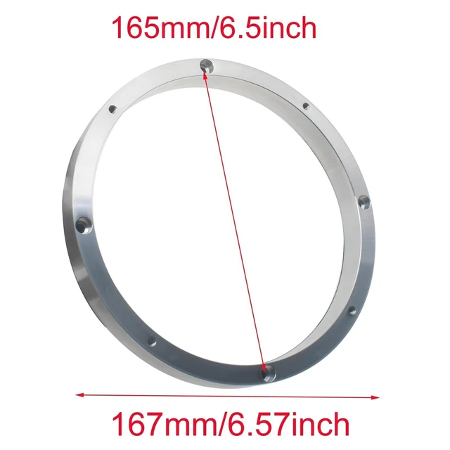 Alt view image 7 of 10 - SYCZIOHU 6-1/2 Inch Aluminum Alloy Speaker Spacer Heavy Dtuy Woofer Spacer Ring Car Speaker Mounting Ring Spacer Adapter