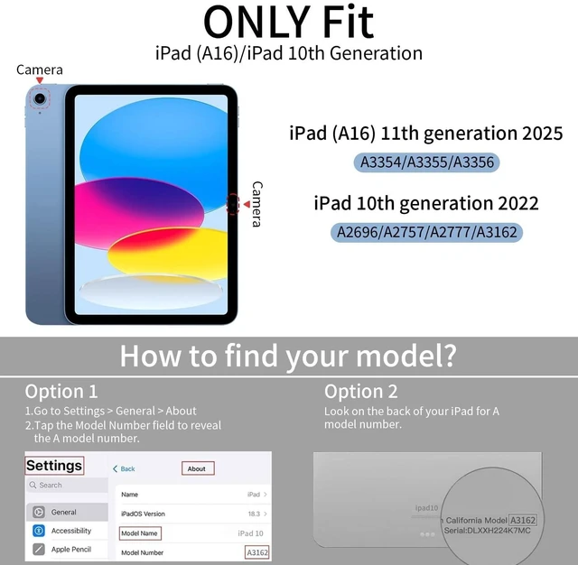 Alt view image 7 of 10 - KTGGHG Smart Case for iPad A16 11th Generation 11 inch 2025&iPad 10th Gen 10.9" 2022 with Pencil Holder, Detachable Magnetic Rotating Transparent Hard PC Back, Auto Wake/Sleep, Trifold&Y Stand, Gray