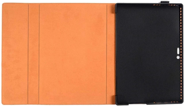 Alt view image 9 of 10 - Gexmil Case for Surface 13 Inch,PRO8 2021 Genuine Leather Cover with Built-in Pencil Holder,Cowhide Folio Cover, Anti Fingerprint Anti Slip,Flower Brown