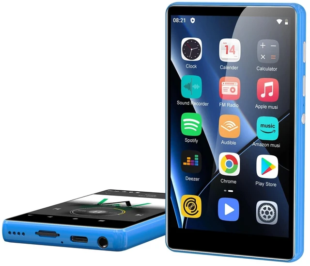 Alt view image 6 of 10 - MP3 Player with Bluetooth and WiFi,SWOFY 80GB MP3 Player with Spotify,Spotify Kids,Audible,Pandora, Music,4 inch Music Player MP4 Up to 521GB Blue