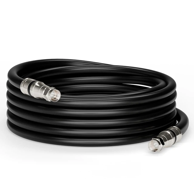 Alt view image 6 of 10 - THE CIMPLE CO - RG11 Coaxial Cable 25 FT - Indoor/Outdoor Dual-Shielded Coax Cable for TV Antenna, Satellite Extension, Internet, CATV - Weather-Sealed RG11 Wire 25 Feet (7 Meters), Black