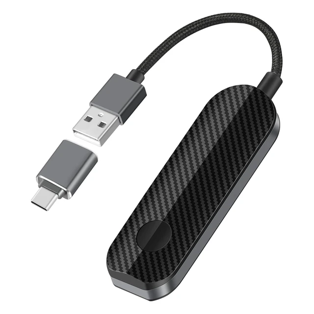 Alt view image 6 of 10 - 2-in-1 Wireless CarPlay & Android Auto Adapter Convert Wired to Wireless Instantly-Plug & Play for iPhone & Android,No Delay,Compact Design for iPhone & with USB/USB-C Port