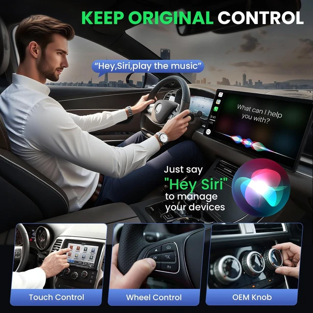 Alt view image 9 of 10 - 2-in-1 Wireless CarPlay & Android Auto Adapter Convert Wired to Wireless Instantly-Plug & Play for iPhone & Android,No Delay,Compact Design for iPhone & with USB/USB-C Port