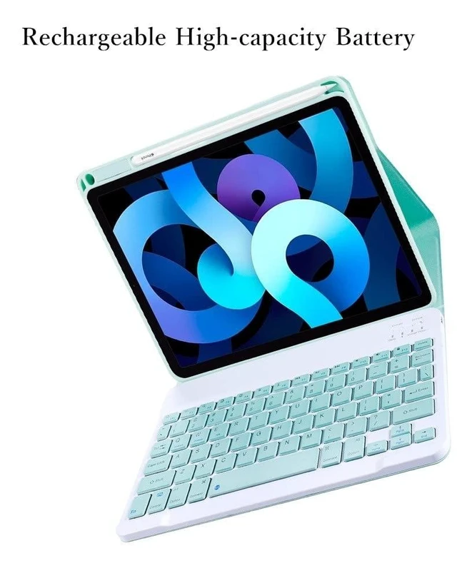 Alt view image 9 of 10 - kaitesi Keyboard Case for iPad Mini A17 Pro/iPad Mini 6th Generation Magnetic Detachable Bluetooth Keyboard Cover with Pencil Charging Holder for iPad Mini 7/6 (Black)