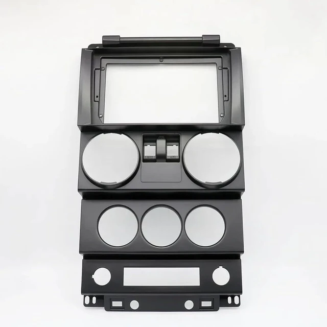Alt view image 10 of 10 - Fits for Jeep Wrangler 2008 2009 2010 2 Doors Car Radio Stereo Fascia Frame Double DIN 9 inch Dash Installation Mounting Kit